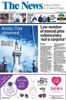 The News - Central Otago - April 28th 2016